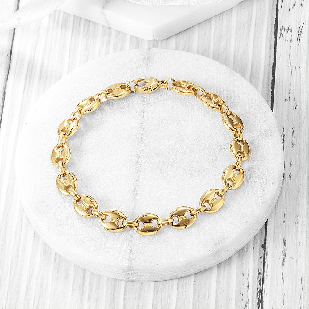 Coffee Bean Chain Bracelet