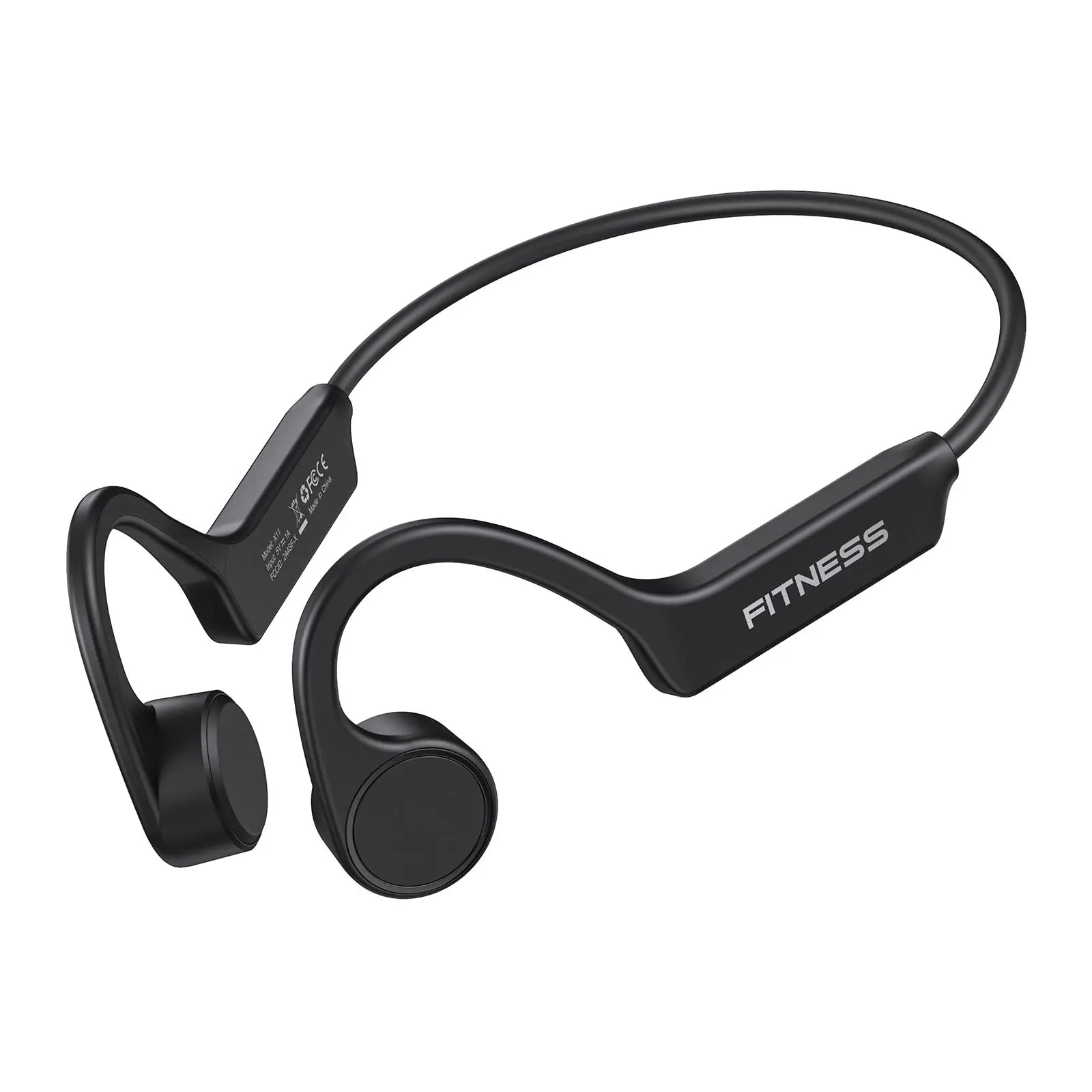 PSIER Bone Conduction Headphones Open Ear Bluetooth 5.3 Headphones Wireless Headphones 8H Playtimes Sports Earphones with Mic IPX6 Waterproof Earbuds for Hiking Cycling Gym (Black)