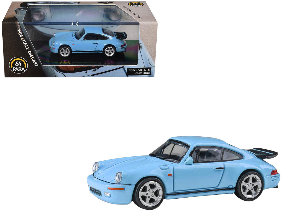 1987 RUF CTR Gulf Blue 1/64 Diecast Model Car by Paragon Models-0