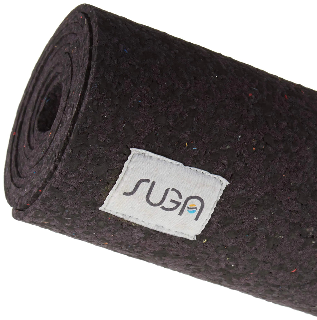 SUGA Premium 100% Recycled Yoga Mat - Textured Non-Slip for Hot Yoga Eco-Friendly 5mm Thick 72” x 25” Made in USA