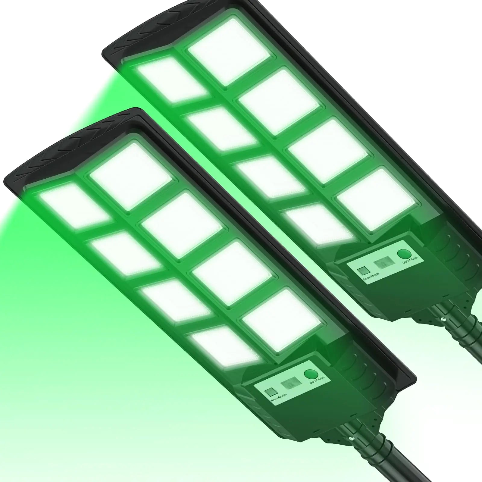 VowelsOne Hog Lights for Night HuntingPowered Feeder Light(Green) 12000LM Solar Lights for Hunting Hogs Coyote Varmint Deer Motion Activated Feeder-2Pack