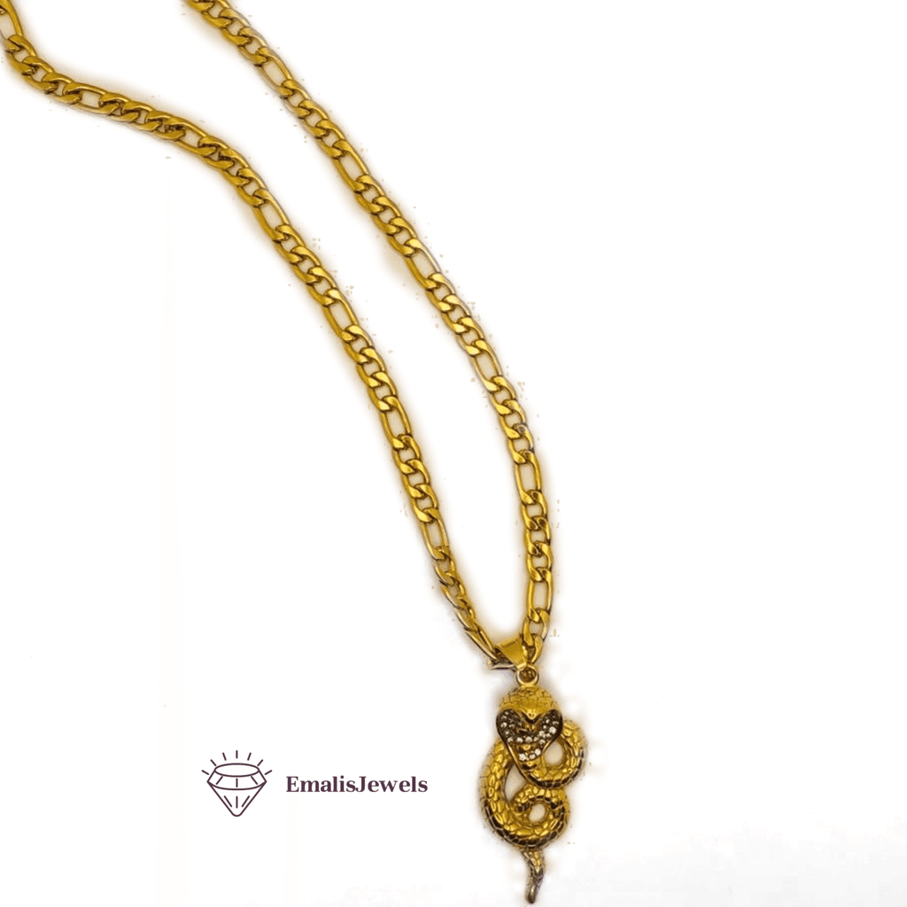 Stainless Steel Chain Necklace and Stainless Steel Gold Overlay