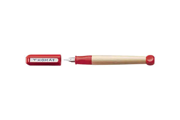 Lamy ABC Fountain Pen Wooden Body A Nib Red