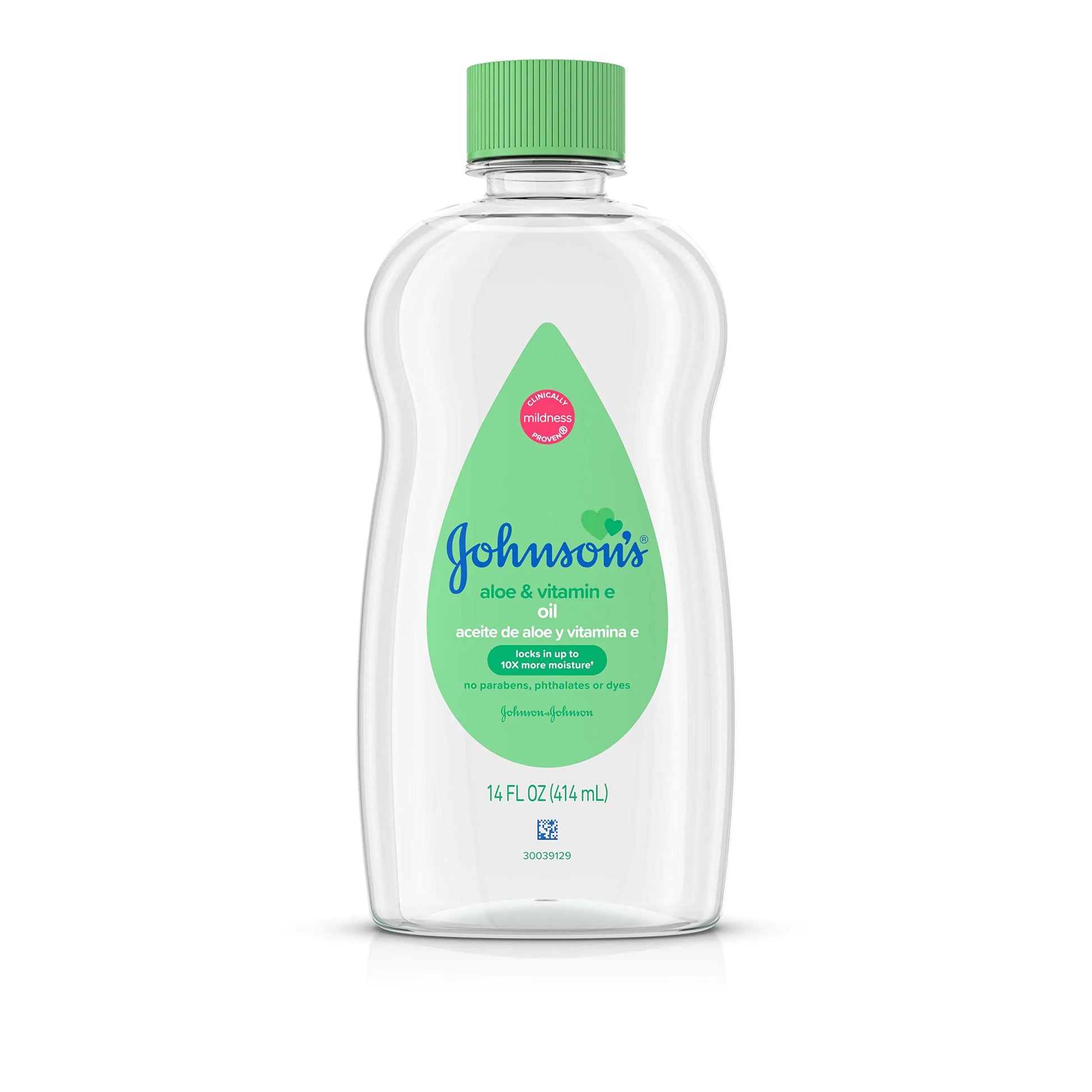 Johnsons Baby Oil Mineral Oil Enriched With Aloe Vera and Vitamin E to Prevent Moisture Loss Hypoallergenic 14 fl. oz ( Pack of 4)