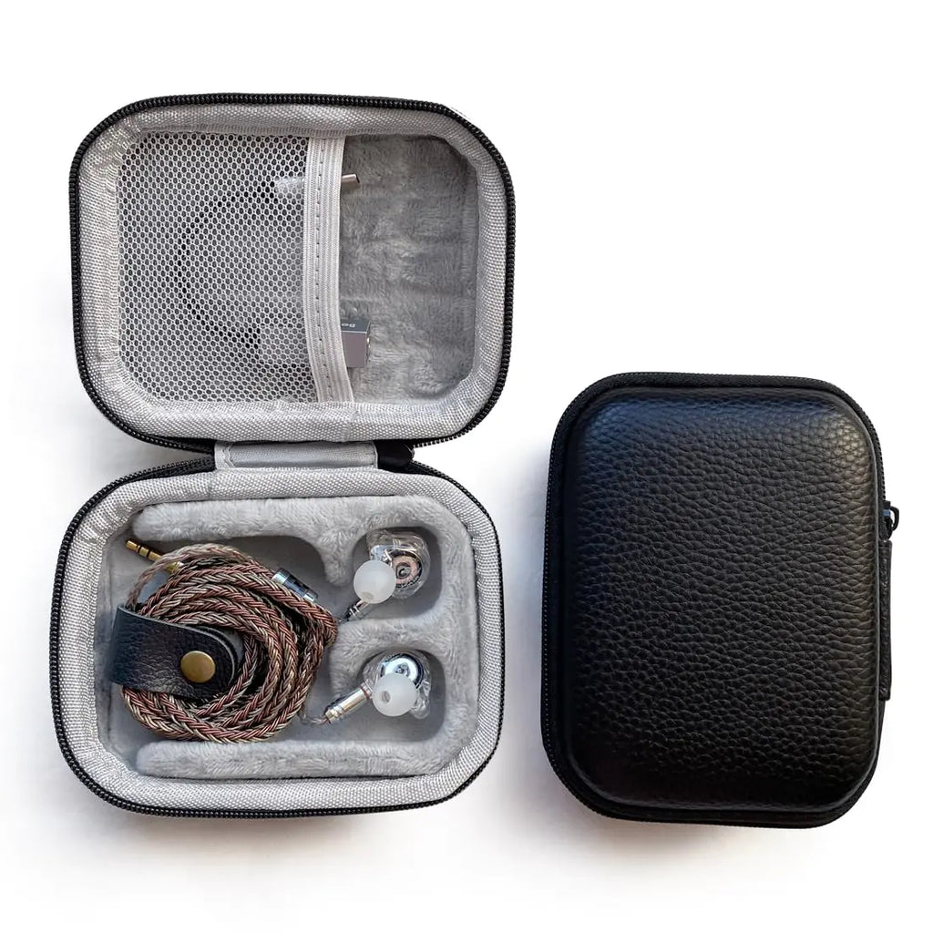 PU Leather Storage Box Suitable for in Ear Earphones Wired Earphones Waterproof Portable Pressure Resistant Box Earphone Storage Bag