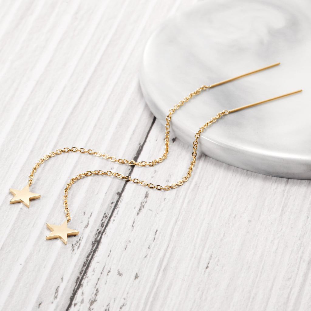 STAR THREADER EARRINGS