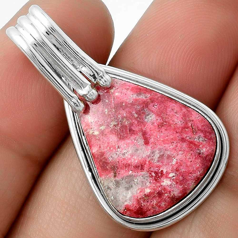 Natural Pink Thulite - Norway Pendant -0