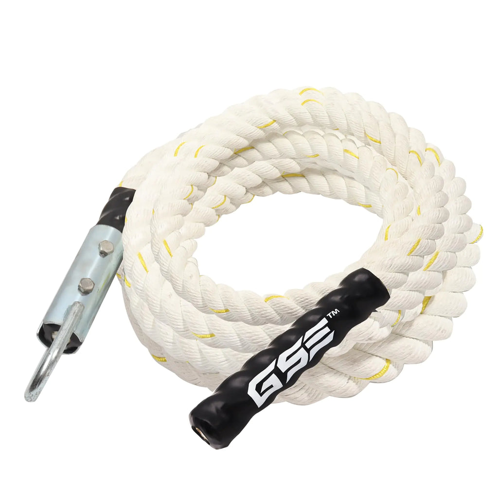 GSE Games & Sports Expert Gym Climbing Rope Polyester Workout Rope for Indoor/Outdoor and Home Workouts. Great for Climbing Exercises Strength Training - 61015202530 Feet Lengths Available