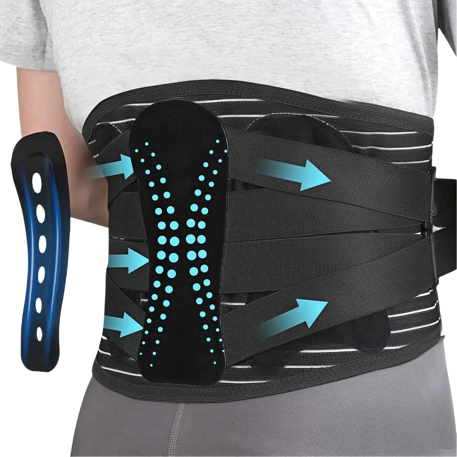 Cilnos Back Brace for Lower Back Pain Relief Breathable Back Support for Men & Women Ergonomic Design Lumbar Belt for Injury Herniated DiscSciatica and More - XL