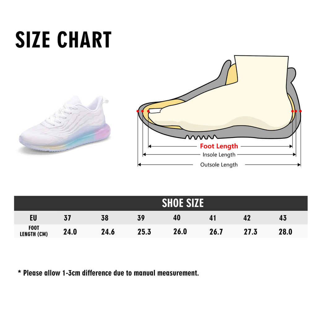 THE SITAR PLAYER II Unisex Pastel Translucent Air Sole Running Shoes