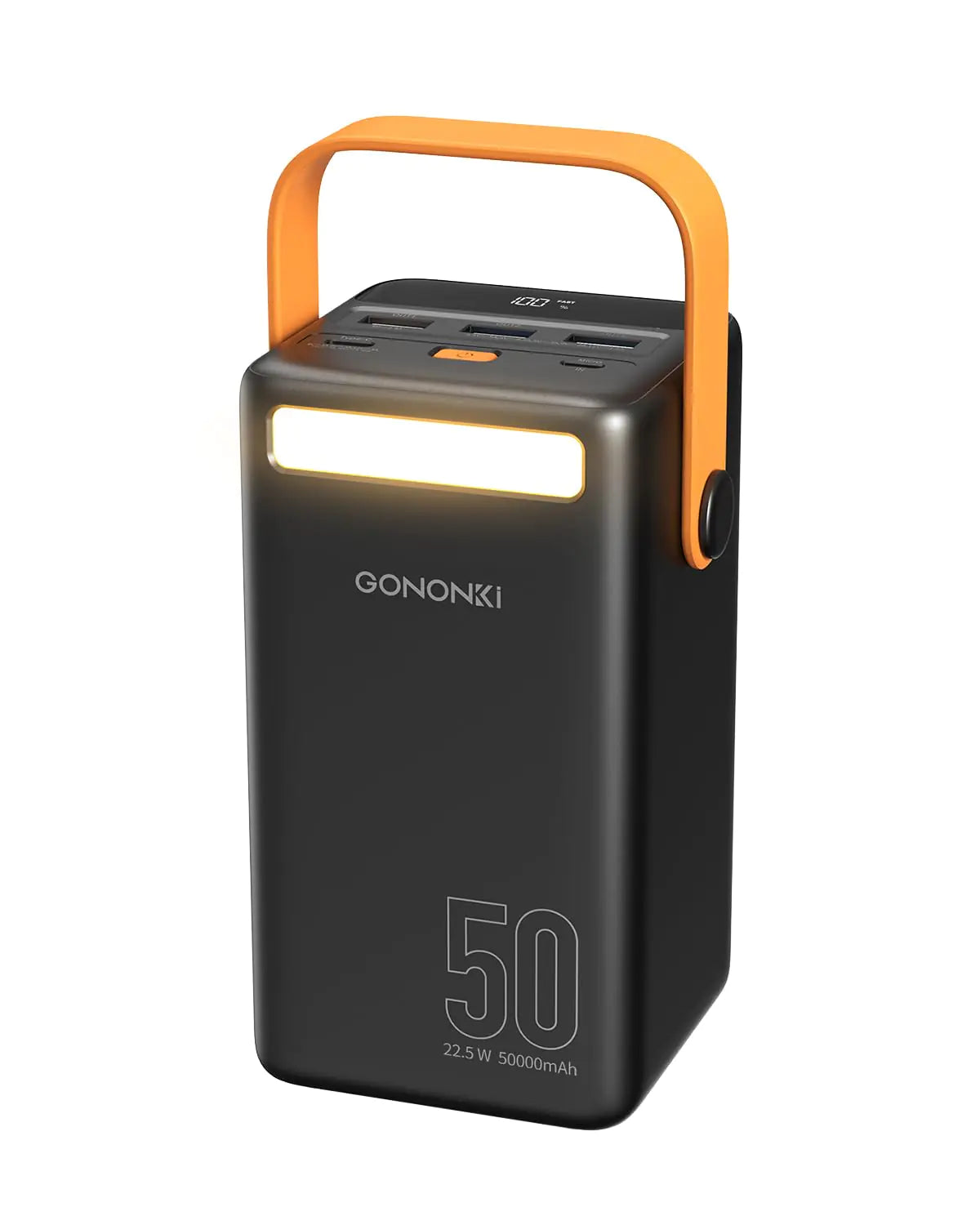 GONONKI 50000mAh Power Bank - PD 22.5W Portable Charger Fast Charging with LED Display USB-C Battery Packs for MacBook iPhone Samsung Travel and Outdoor Camping
