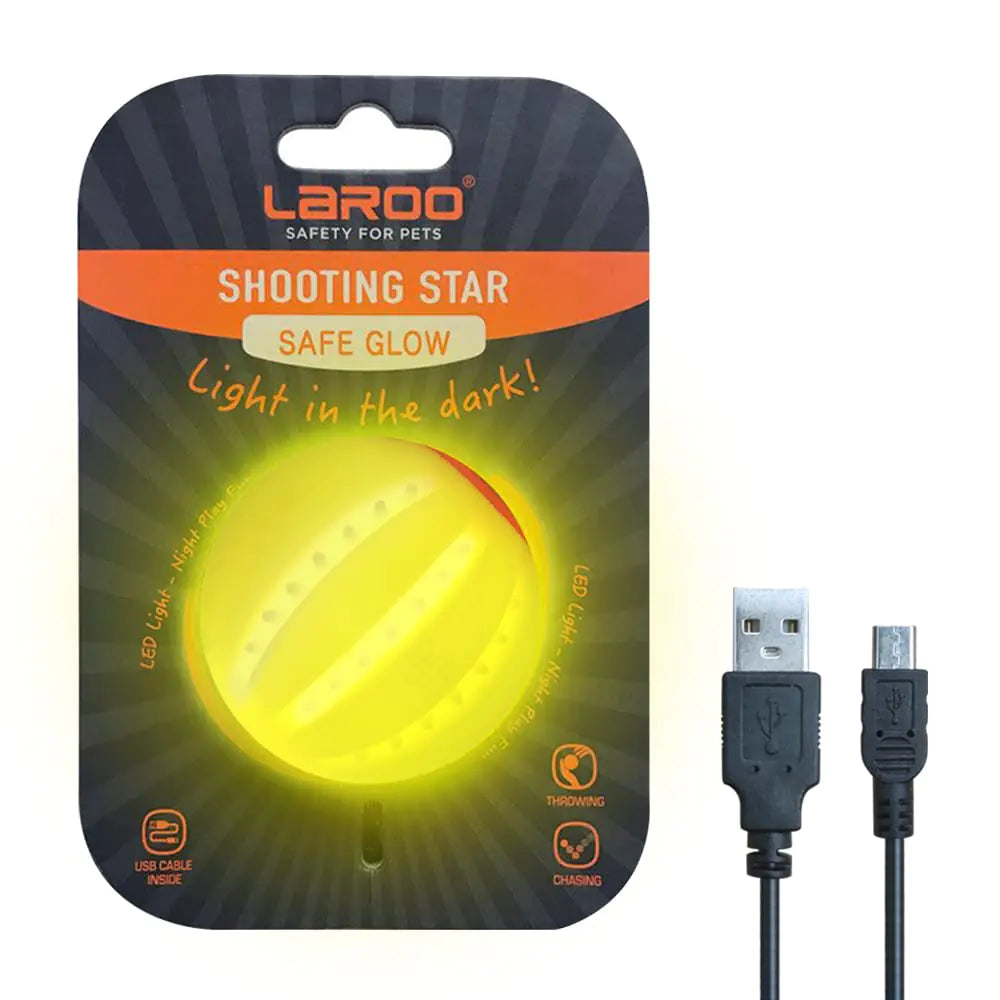 LaRoo LED Dog Balls -USB Rechargeable Dog LED Ball Interactive Dog Toy Ball Light up Peppy Pet Ball Glow in The Dark Ball Toy Dog Tennis Balls Busy Ball for Dogs Small Medium Dog Toys Glow Ball