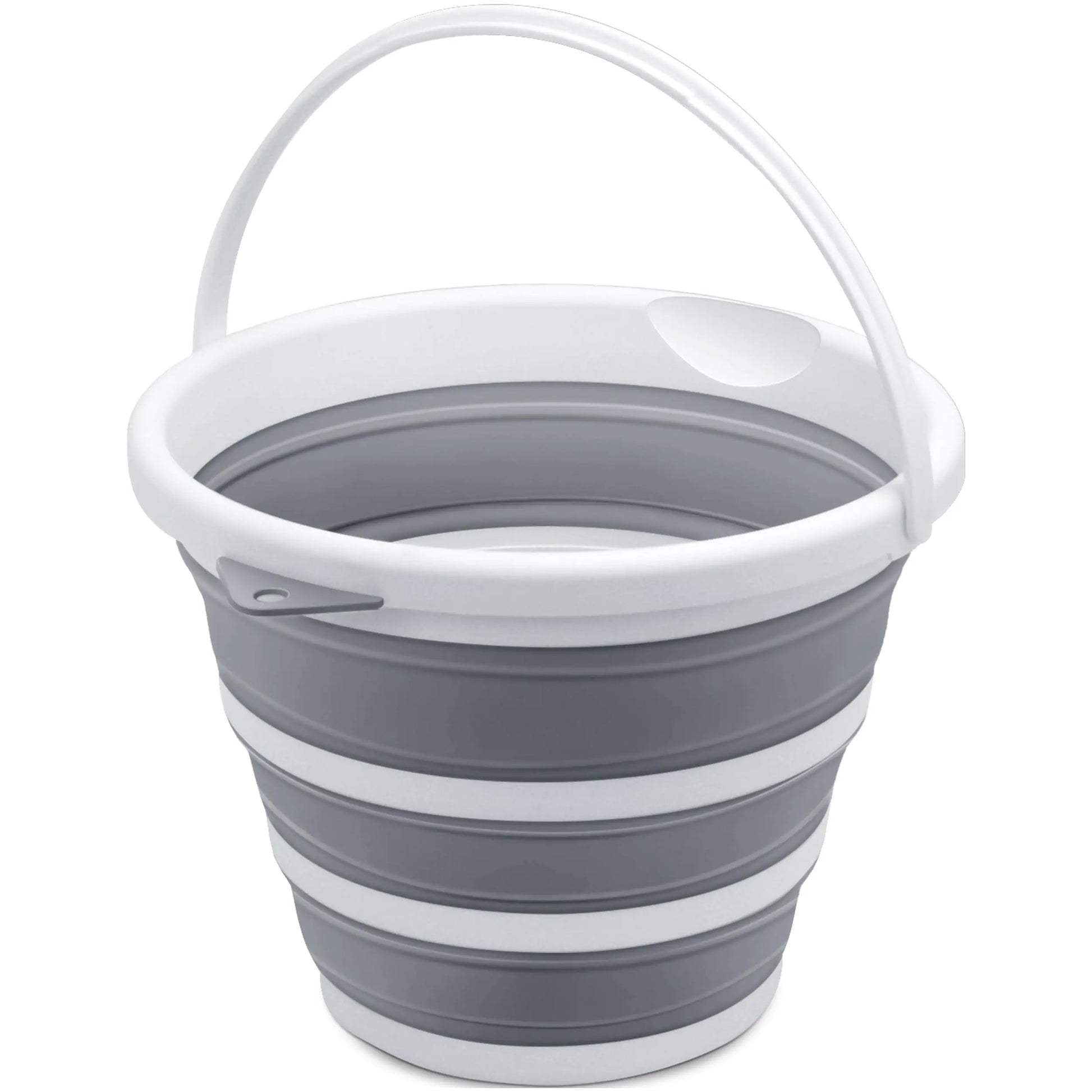 Goderewlid Collapsible Bucket 2.6 Gal/10L BPA-Free - Space-Saving Portable Foldable Water Pail for Versatile Use Home Outdoors Car Wash Camping Fishing - Grey Single Pack