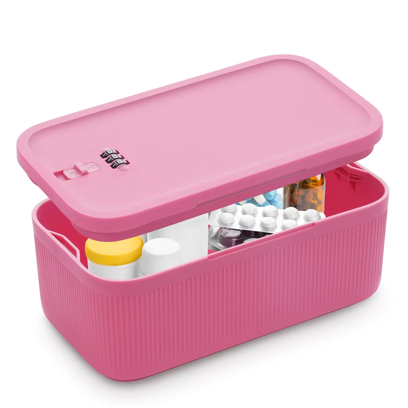 Lockable Storage Box Phone Lock Box Small Lock Box for Medication Safe Food Lock Box with Locking Lid for Home/Fridge/Office/Personal Items/Travel/Gift9.25 x 5.04 x 3.62’’