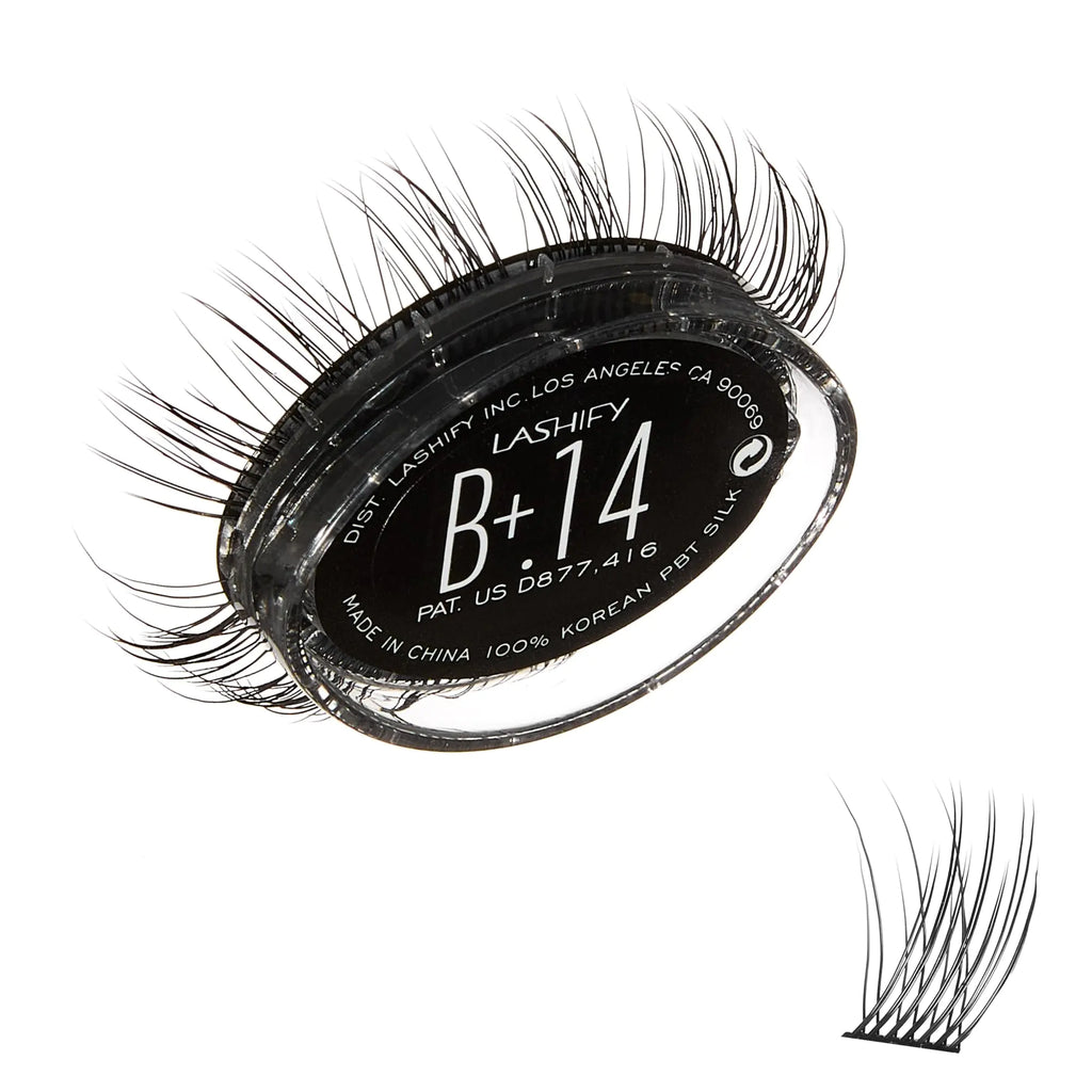 Lashify Bold Plus+ 14mm Gossamer Eyelash Extensions Refill in Black Easy DIY False Lashes for the Most Delicate Natural and Long Lasting Look