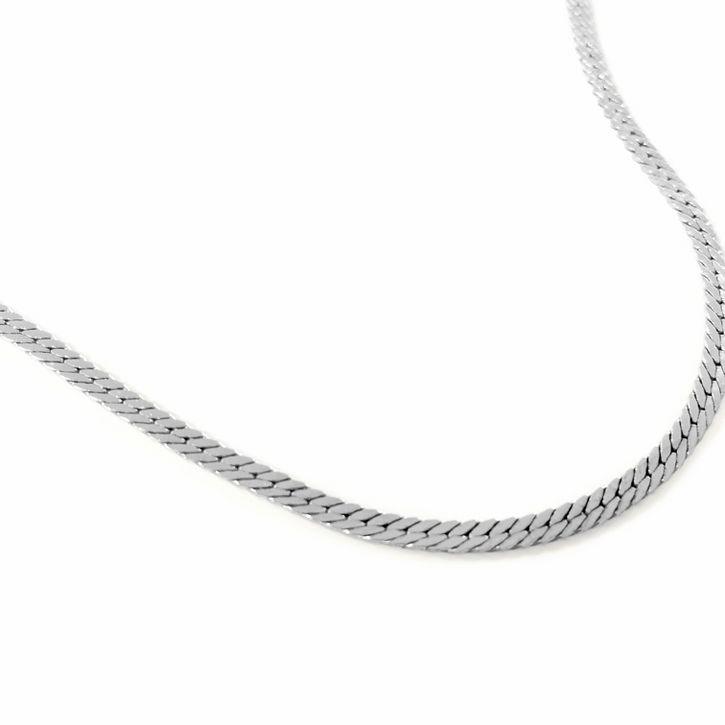 Stainless Steel Flat Snake Bone Chain Necklace (2 Colors , 2 Sizes)