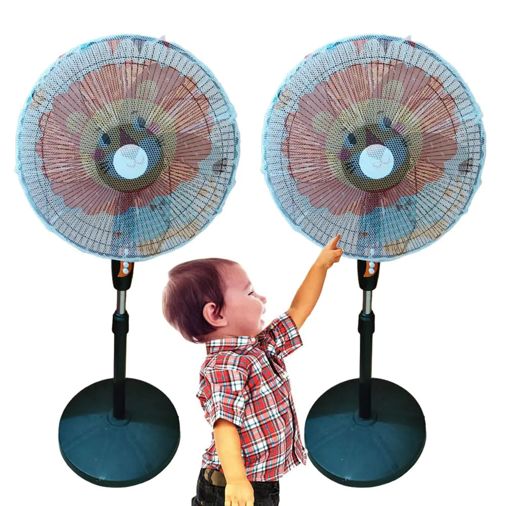 MXJZW 2 Pac Fan Cover For KidsFan Safety Protection CoverProtect Kid Children Baby Finger Net Fan Mesh CoverSummer Home Fan Safety Dust CoverPerfect for Parents of Toddlers（17.71"-21.65"）