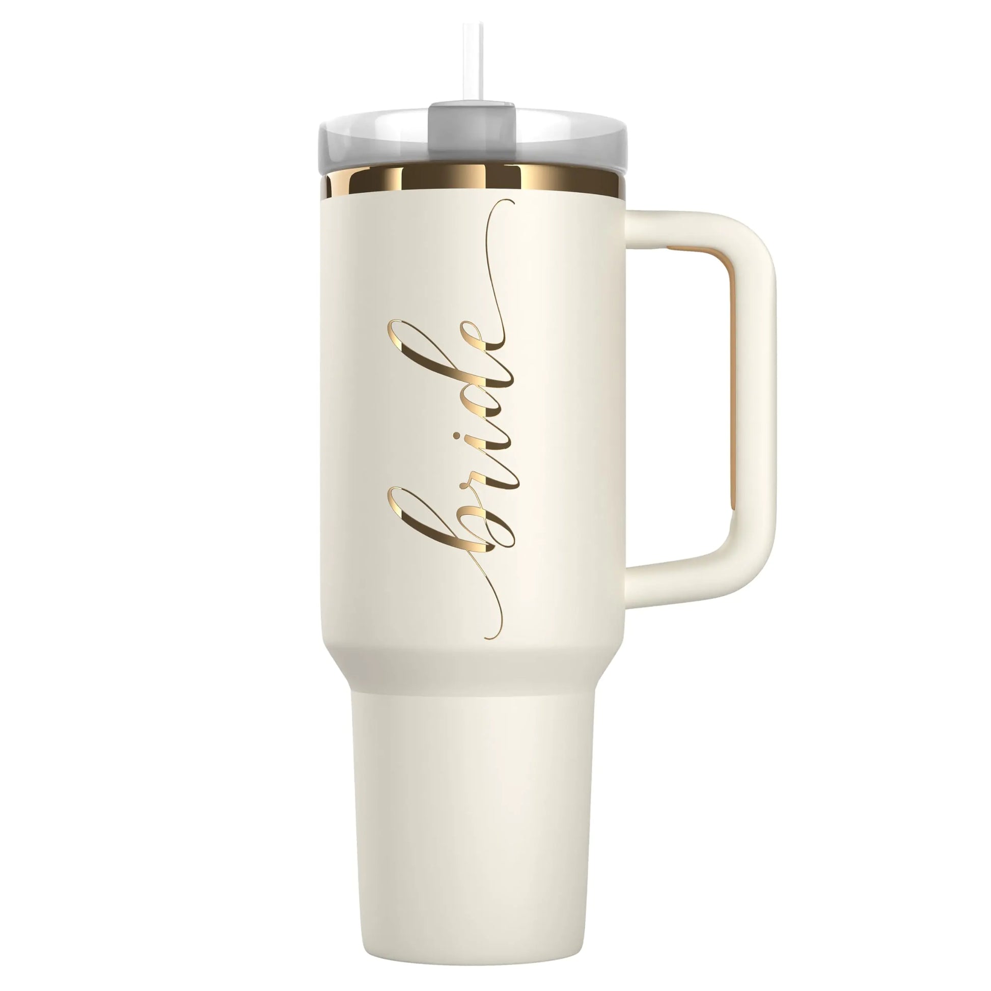 Heather & Willow Bride to Be Coffee Tumbler with Lids and Straws | 40 oz Mason Jar Cups & Iced Coffee Cup | Bridesmaid Proposal Gifts Bridal Shower Bachelorette Party Supplies & Bride Tribe - Bride