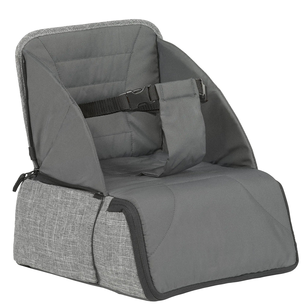Contours Explore 2-in-1 Baby Booster Seat and Backpack Diaper Bag Booster Seat for Dining Table Foldable and Portable Baby Seat Baby to Toddler Booster Chair - Gray