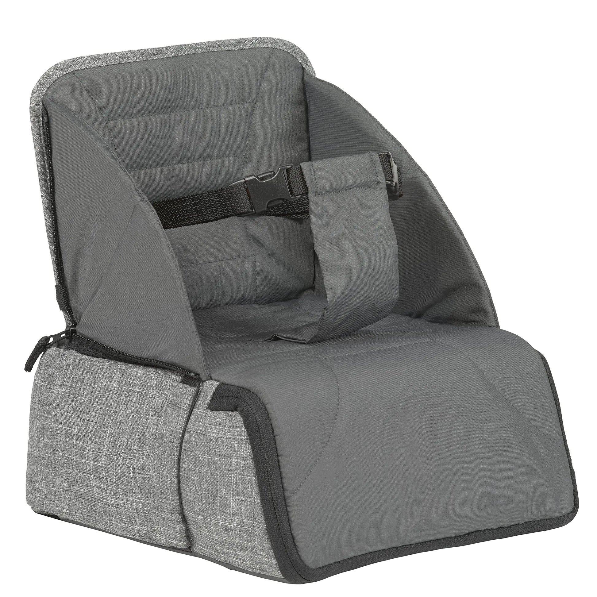 Contours Explore 2-in-1 Baby Booster Seat and Backpack Diaper Bag Booster Seat for Dining Table Foldable and Portable Baby Seat Baby to Toddler Booster Chair - Gray