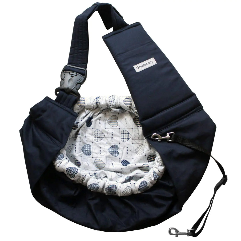 Pet Sling Carrier OrgMemory Adjustable Dog Sling Small Dog Cat Outdoor Shoulder Pet Carrier (Heart Shaped)