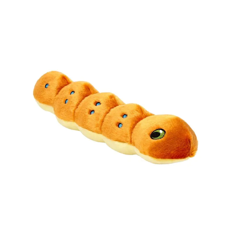 Fluff & Tuff Tiny Spicy Caterpillar for Small Dogs 11 Inch Durable and Machine Washable