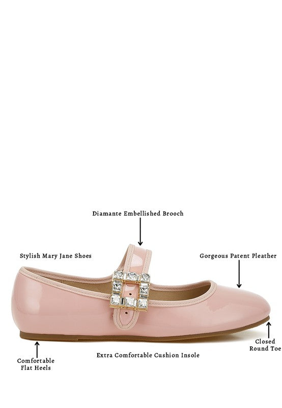 Upstage Brooch Mary Jane Ballerinas