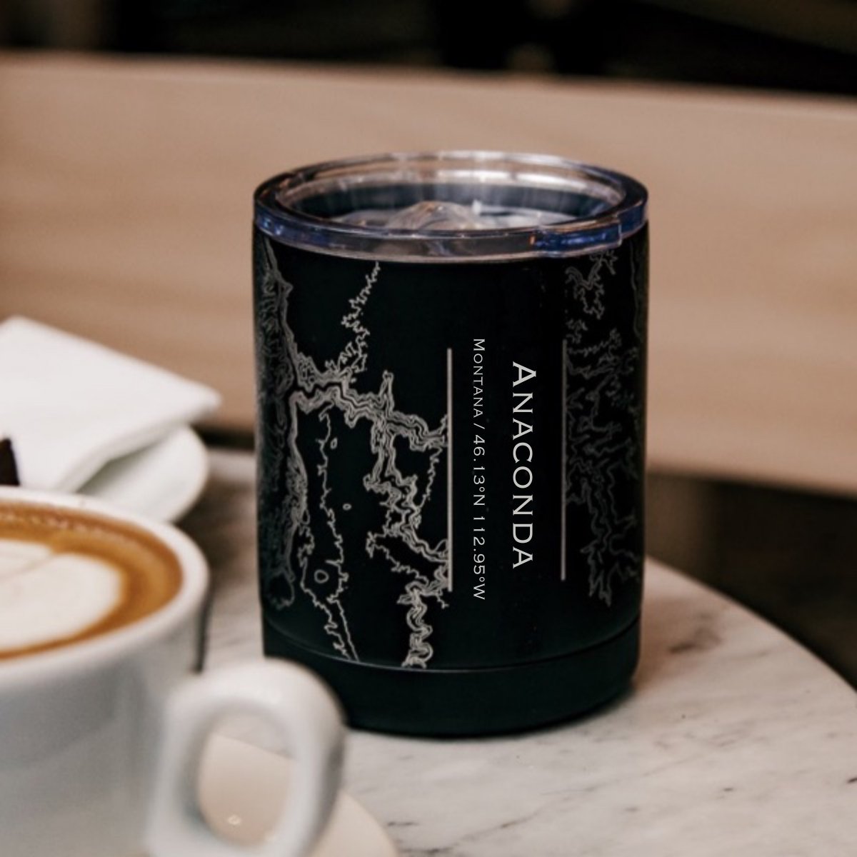 Anaconda - Montana Map Insulated Cup in Matte Black