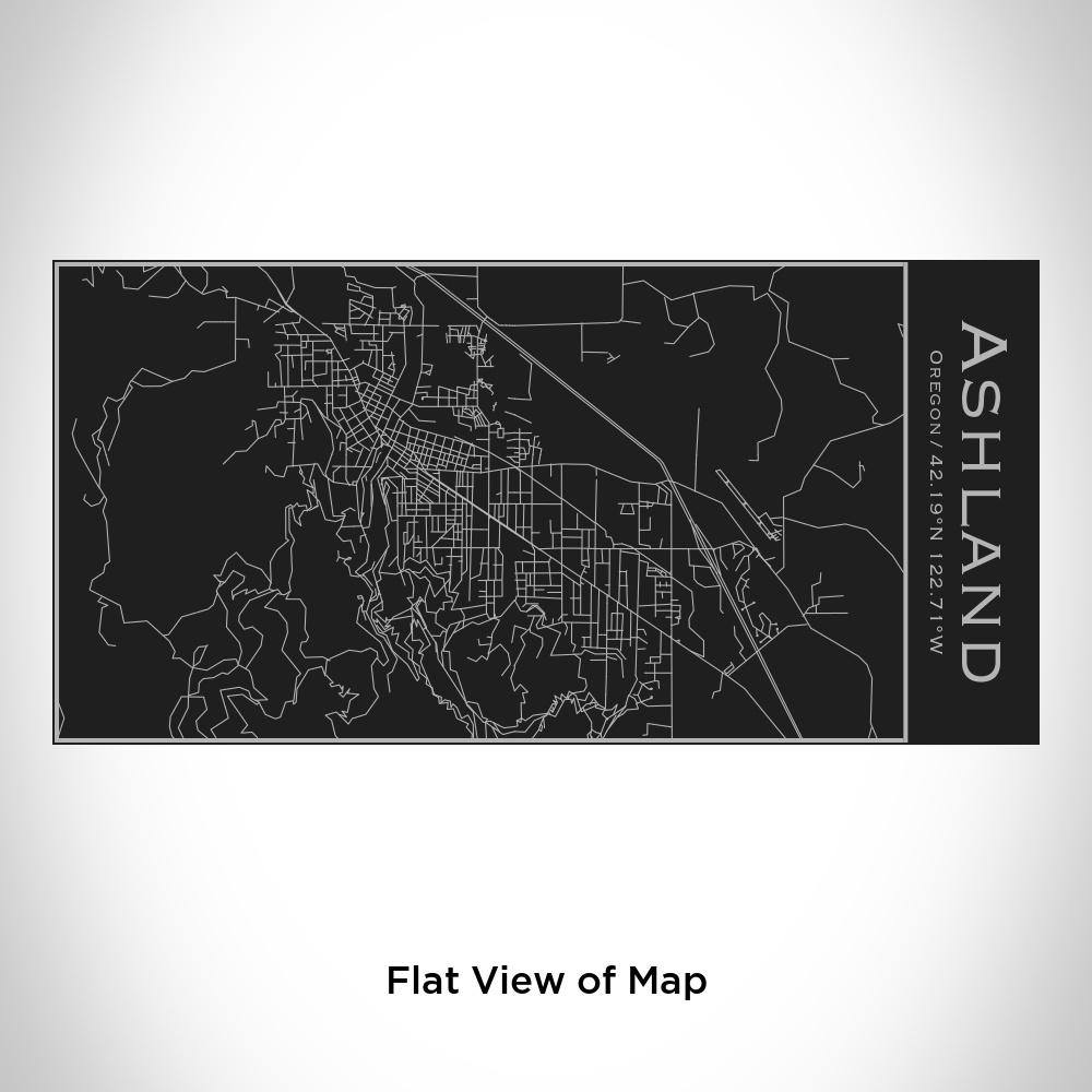 Ashland - Oregon Map Insulated Bottle in Matte Black