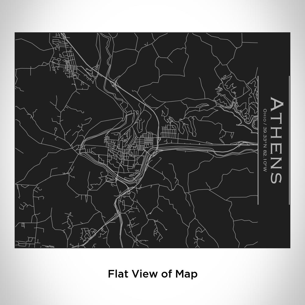 Athens - Ohio Map Bottle with Bamboo Top in Matte Black