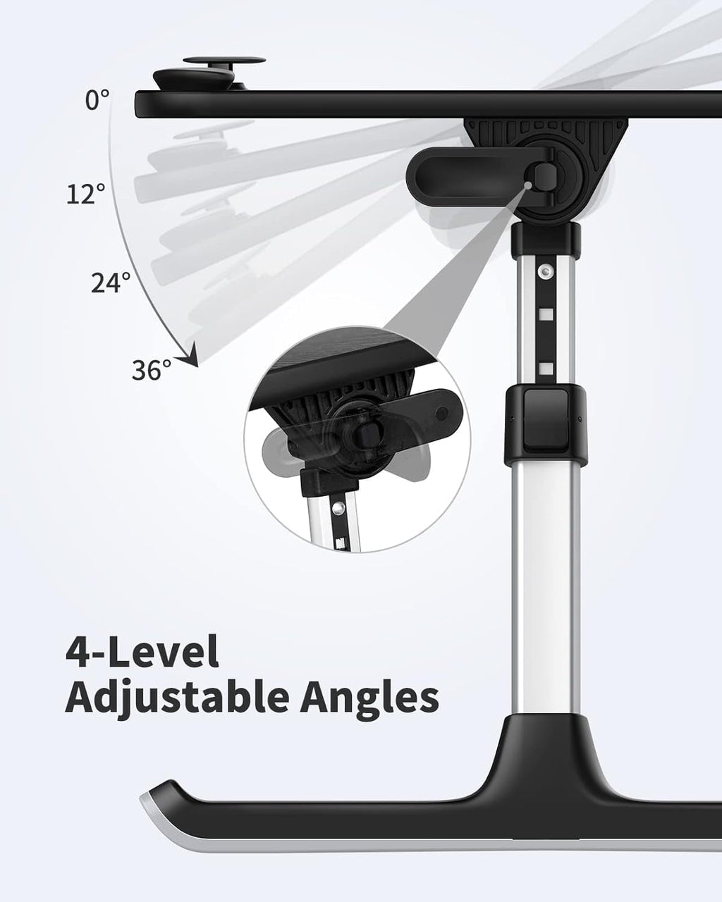Laptop Desk for Bed,  Height & Angle Adjustable Laptop Stand for Bed,