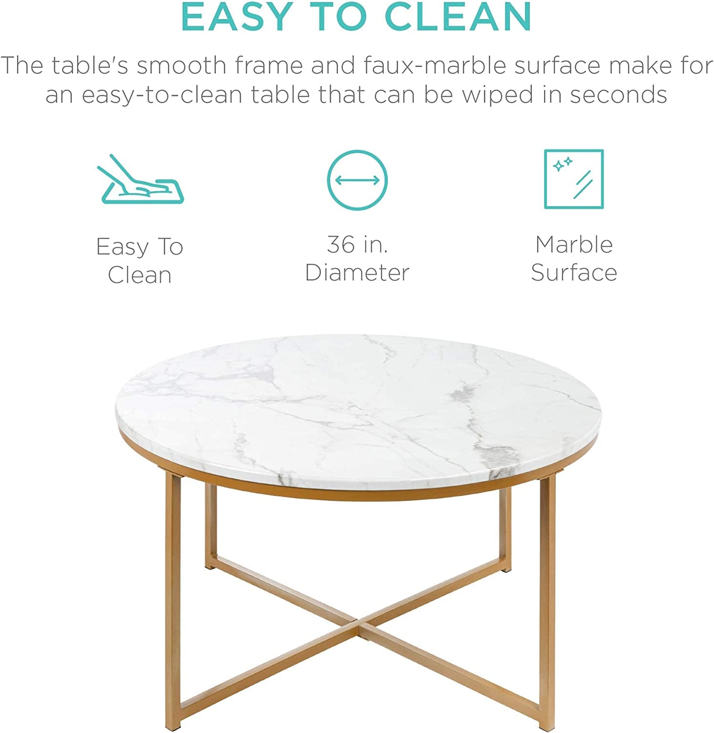 Round Coffee Table, Modern Boho Home Décor