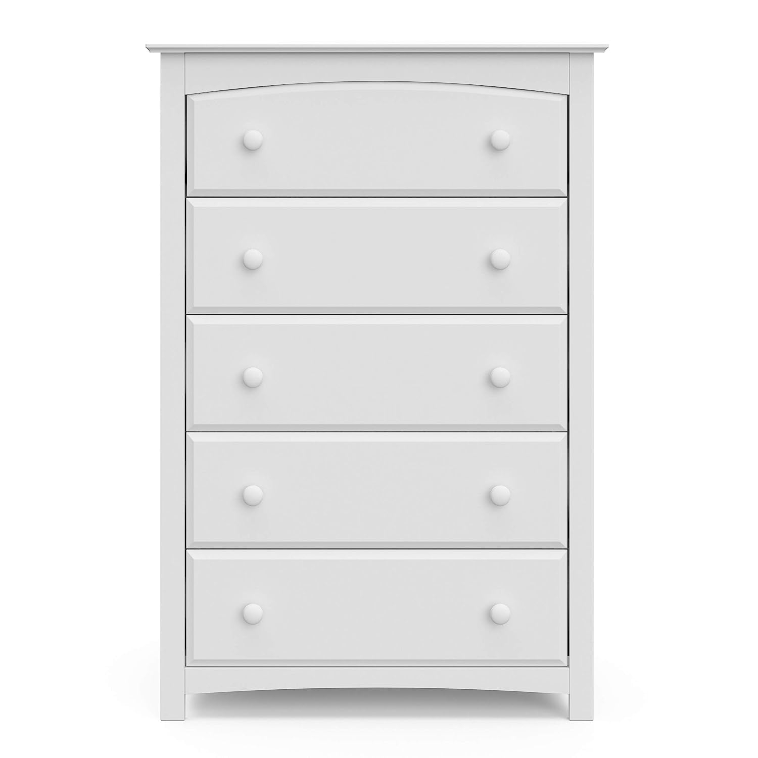 White Storkcraft Kenton 5 Drawer Dresser For Nursery