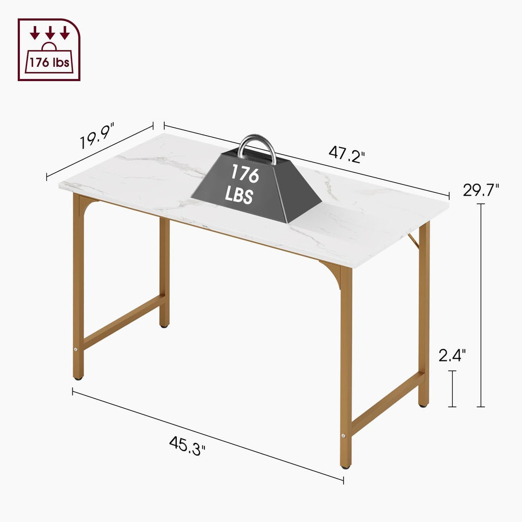Computer Desk,47 Inches Home Office Desk Writing Study Table Modern