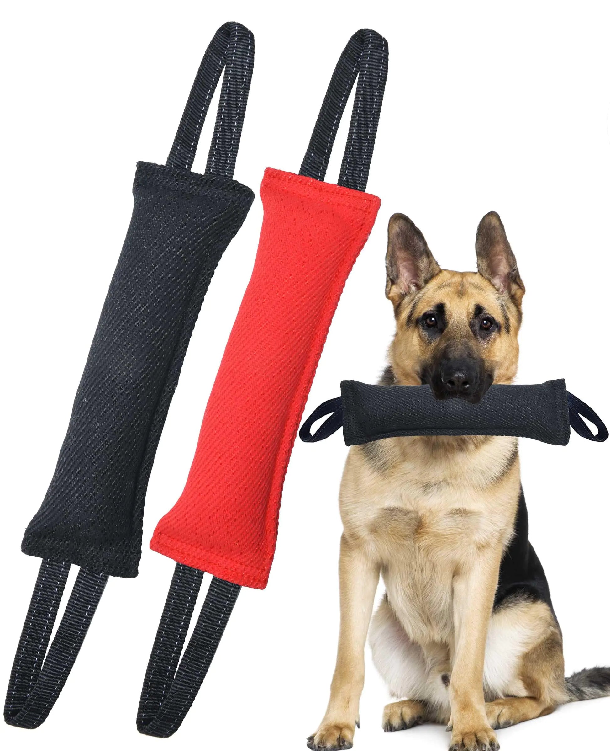 Clysoru Dog Tug Toy Dog Double Pack Tough Jute Bite Pillow Training Equipment Puppy to Large Dogs Interactive Toy