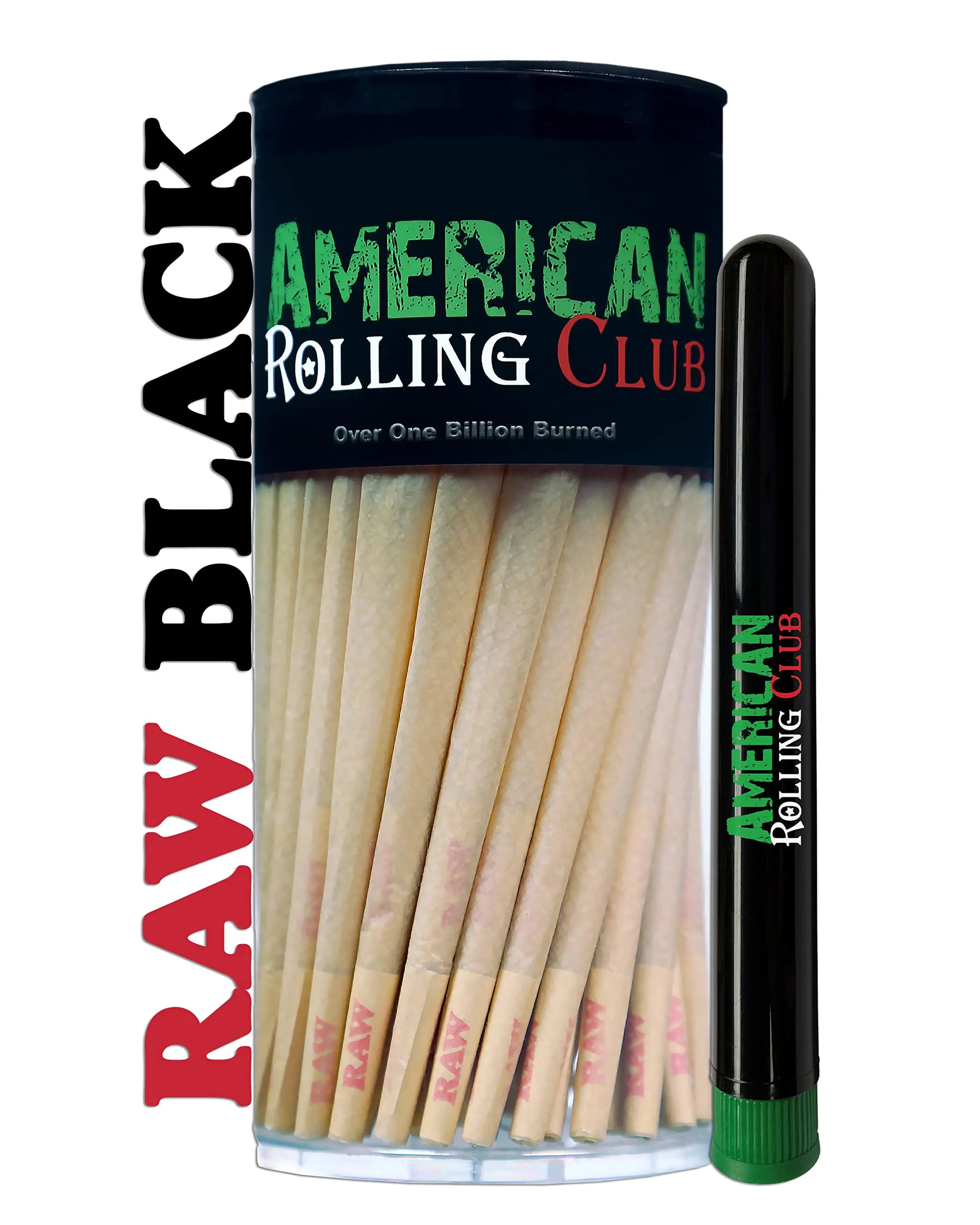 RAW Black Classic Prerolled Cones | King Size | 100 Pack | Includes Pre Rolled Cigarette Paper Cones with Tips and ARC Saver (100 Pack)