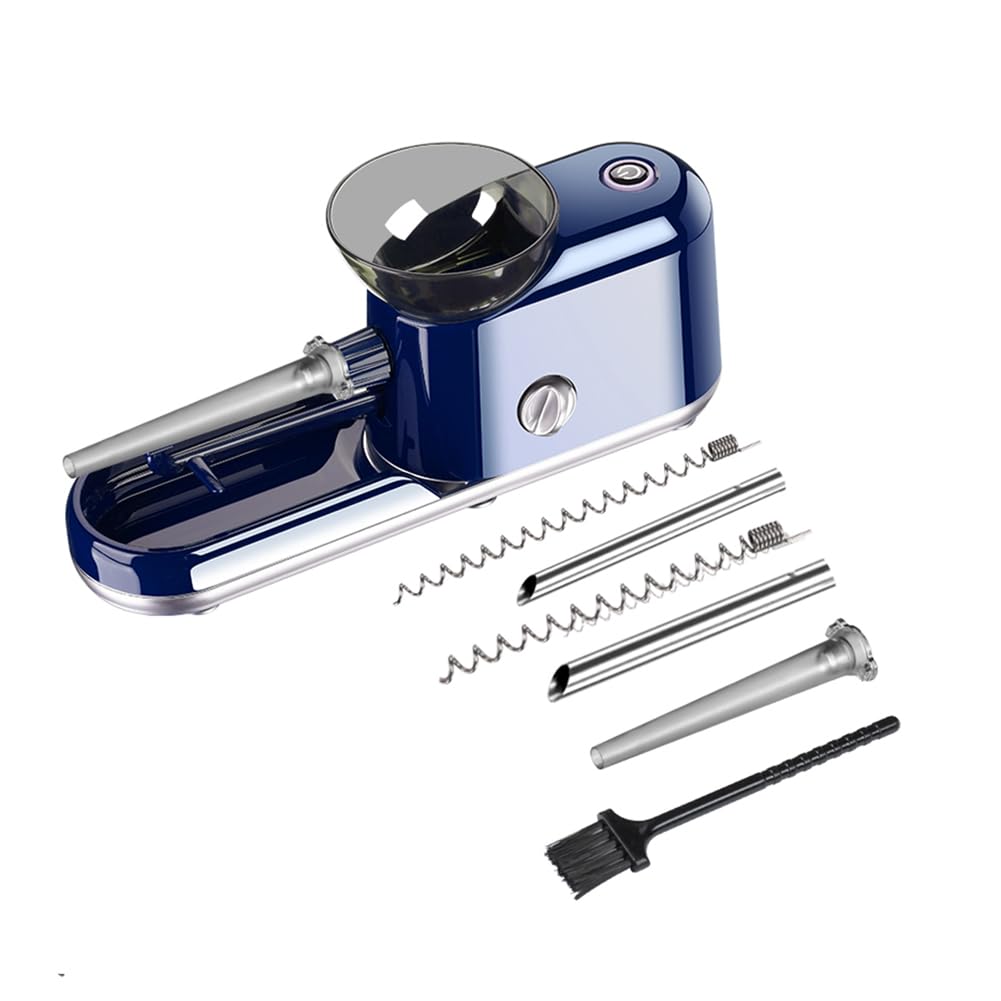 Electric Cigarette Rolling Machine Automatic Roller Maker Portable Household Auto Cigarette Injector Machine 3 in 1 for King/Regular Slim 100s Size Cigarettes Pre Roll Cones (Blue)