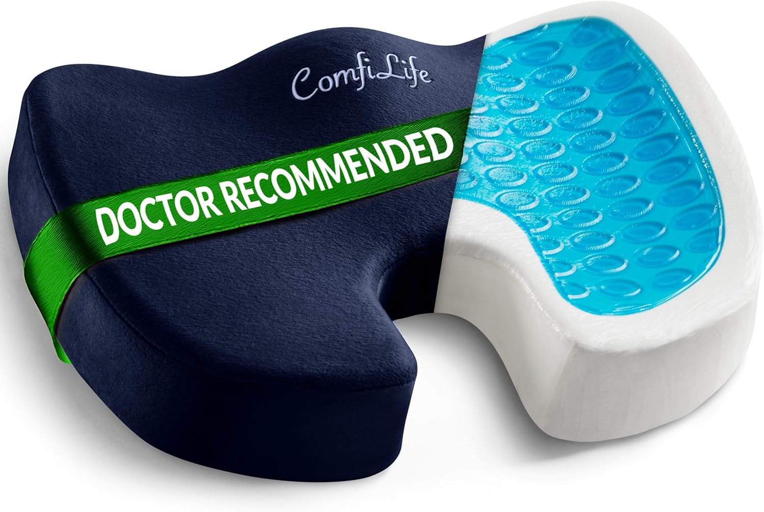Gel Enhanced Seat Cushion – Office Chair Cushion – Non-Slip Gel &