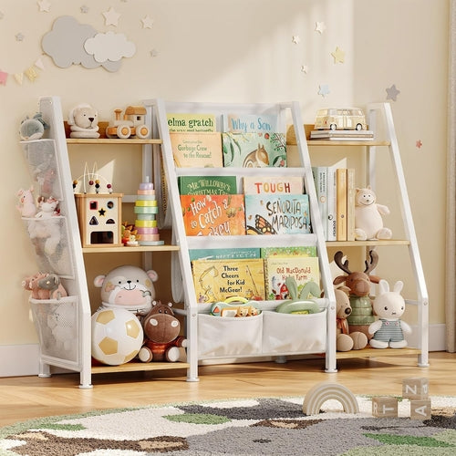 Kids Bookshelf and Toy Organizer: 3-Tier Book Shelf for Kids Room,