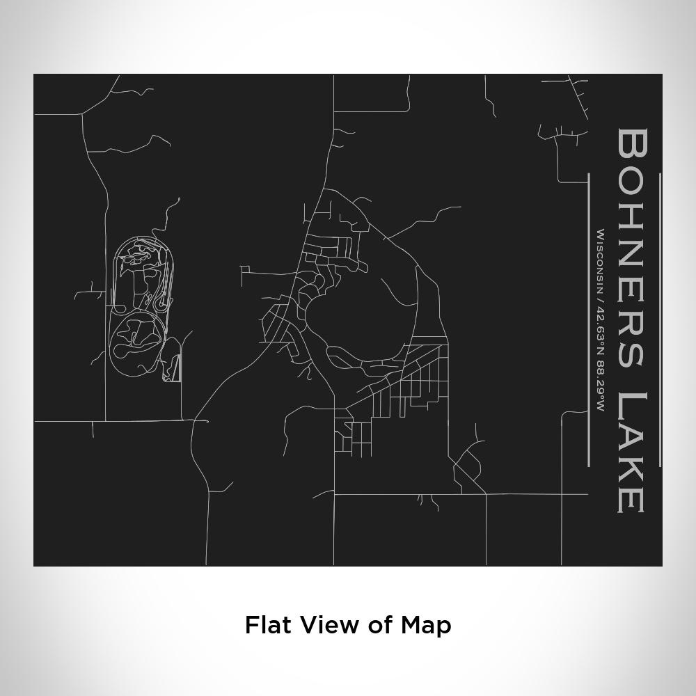 Bohners Lake - Wisconsin Map Bottle with Bamboo Top in Matte Black