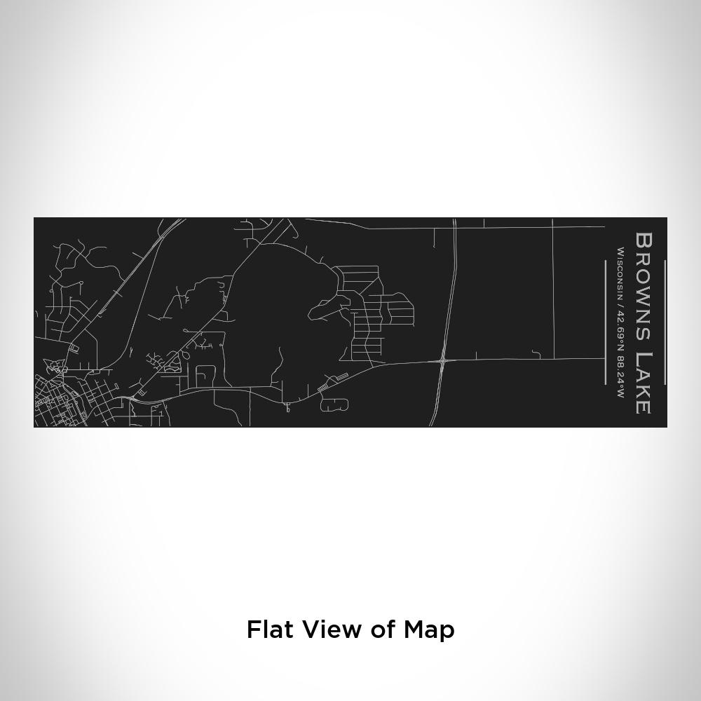 Browns Lake - Wisconsin Map Insulated Cup in Matte Black