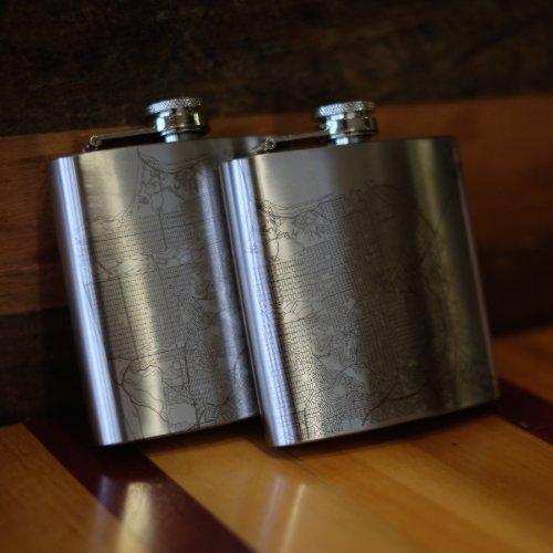 Bryan - Texas Map Hip Flask