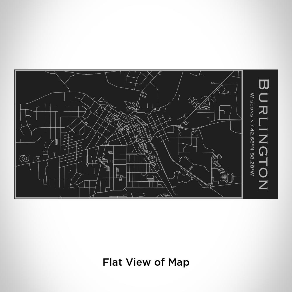 Burlington - Wisconsin Map Insulated Bottle in Matte Black