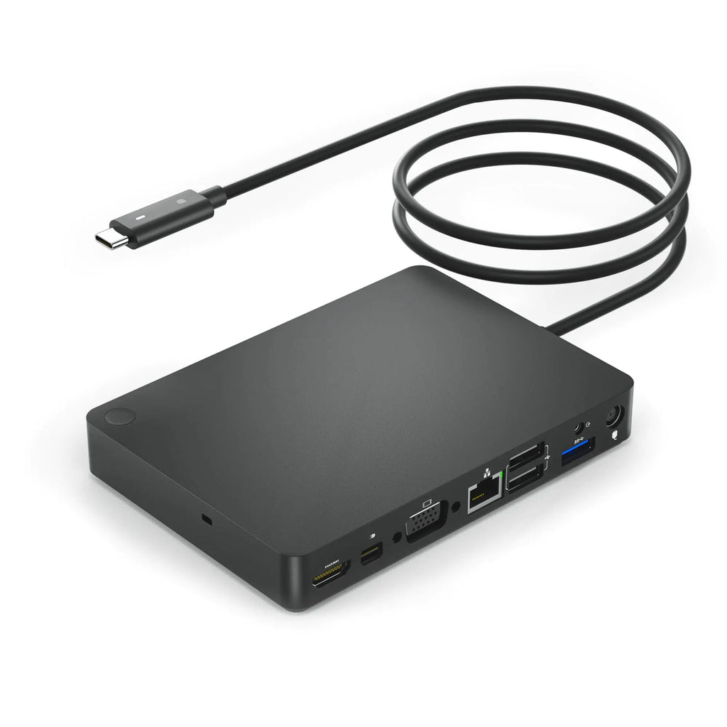 WD15 USB C Docking Station USB-C Double Displays or Single 4K Display Docking Station with MiniDP HDMI and VGA for Dell USB C Laptops (1DP 1HDMI 1VGA 3USB3.0 2USB 2.0 1Audio 1Speaker Out)