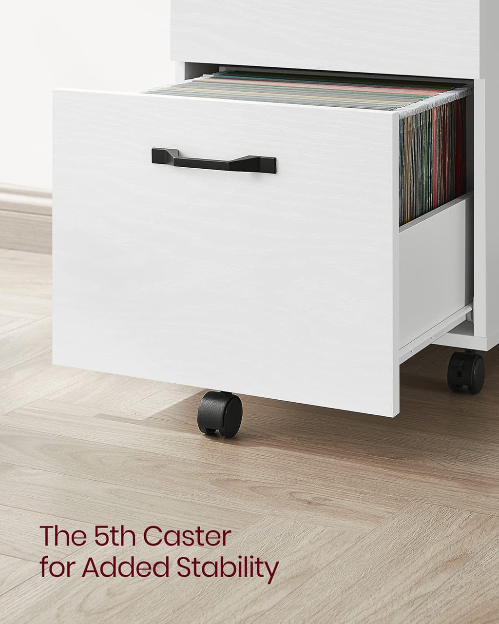 2-Drawer File Cabinet, Filing Cabinet for Home Office, Small Rolling