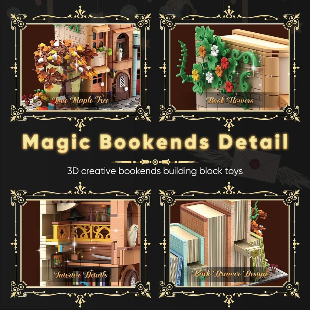 Bookend Magic House Building Kit 1488Pcs Organizer-2