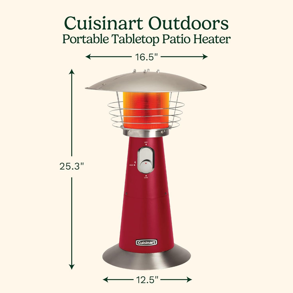 COH-513 Portable Tabletop Patio, 11,000 BTU Outdoor Propane Heater