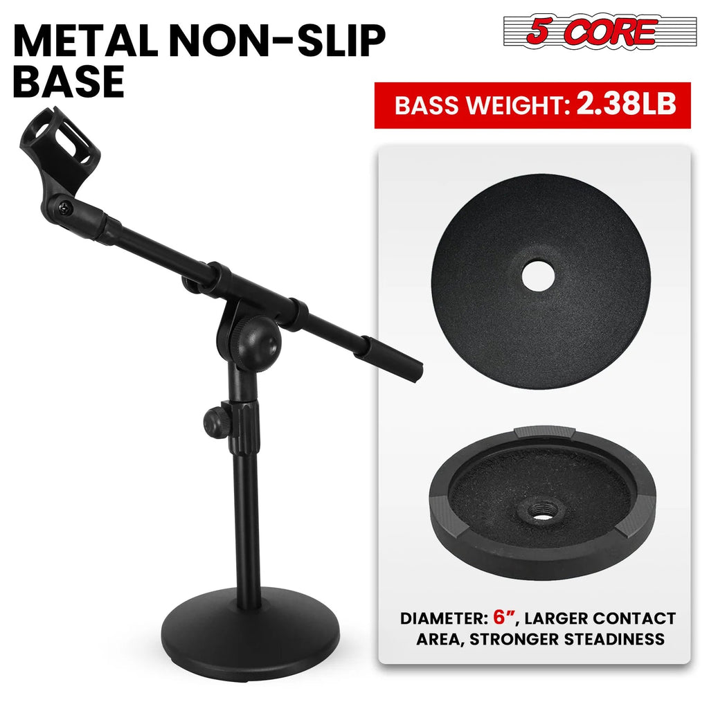 5Core round Base Desktop Mic Stand Universal Desk Microphone Holder