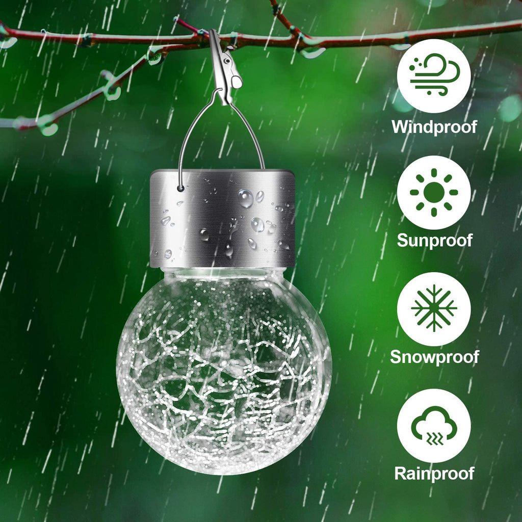 Solar Lights Outdoor Hanging Decorative Globe 24 Pack, Waterproof