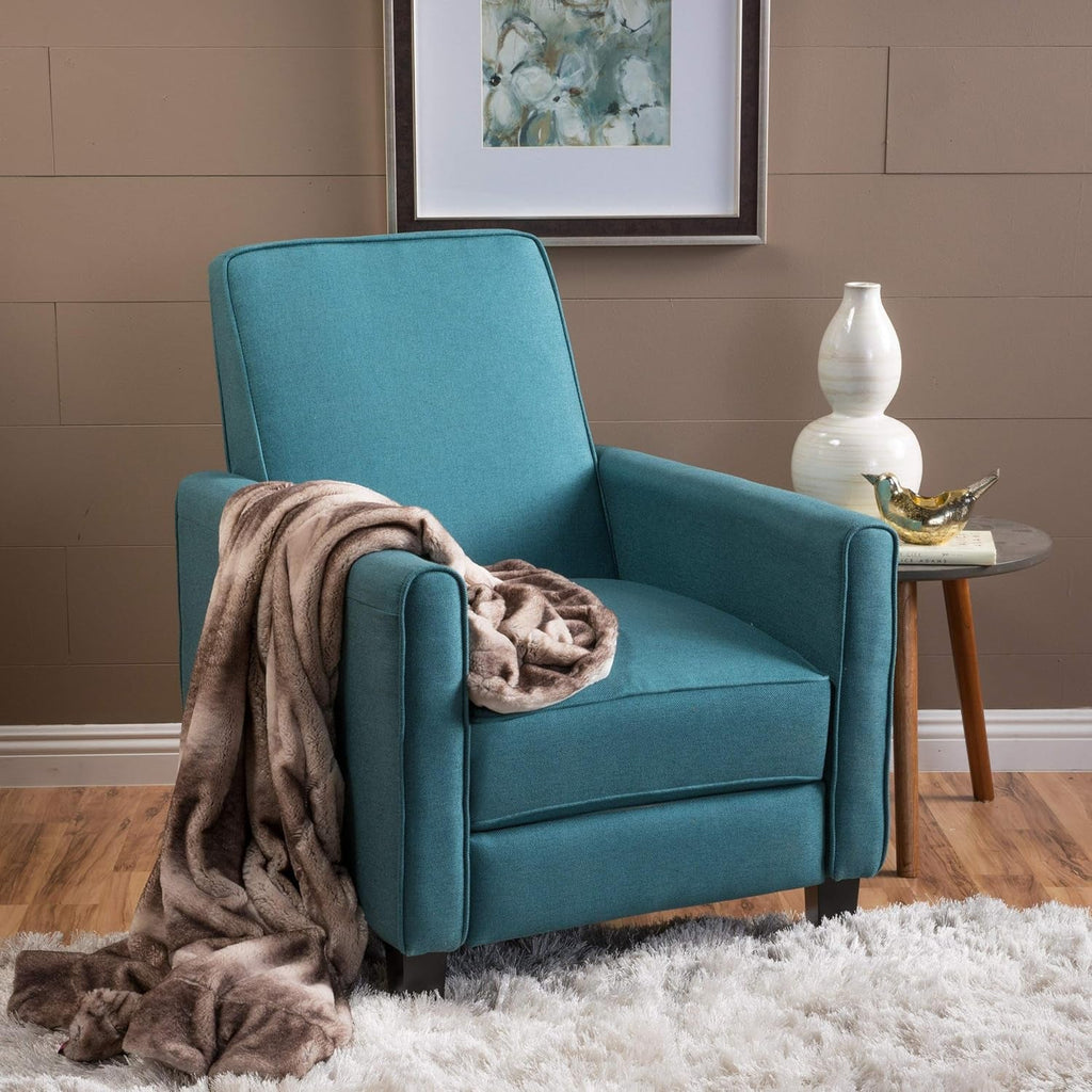 Christopher Knight Home Darvis Fabric Recliner Club Chair, Dark Teal